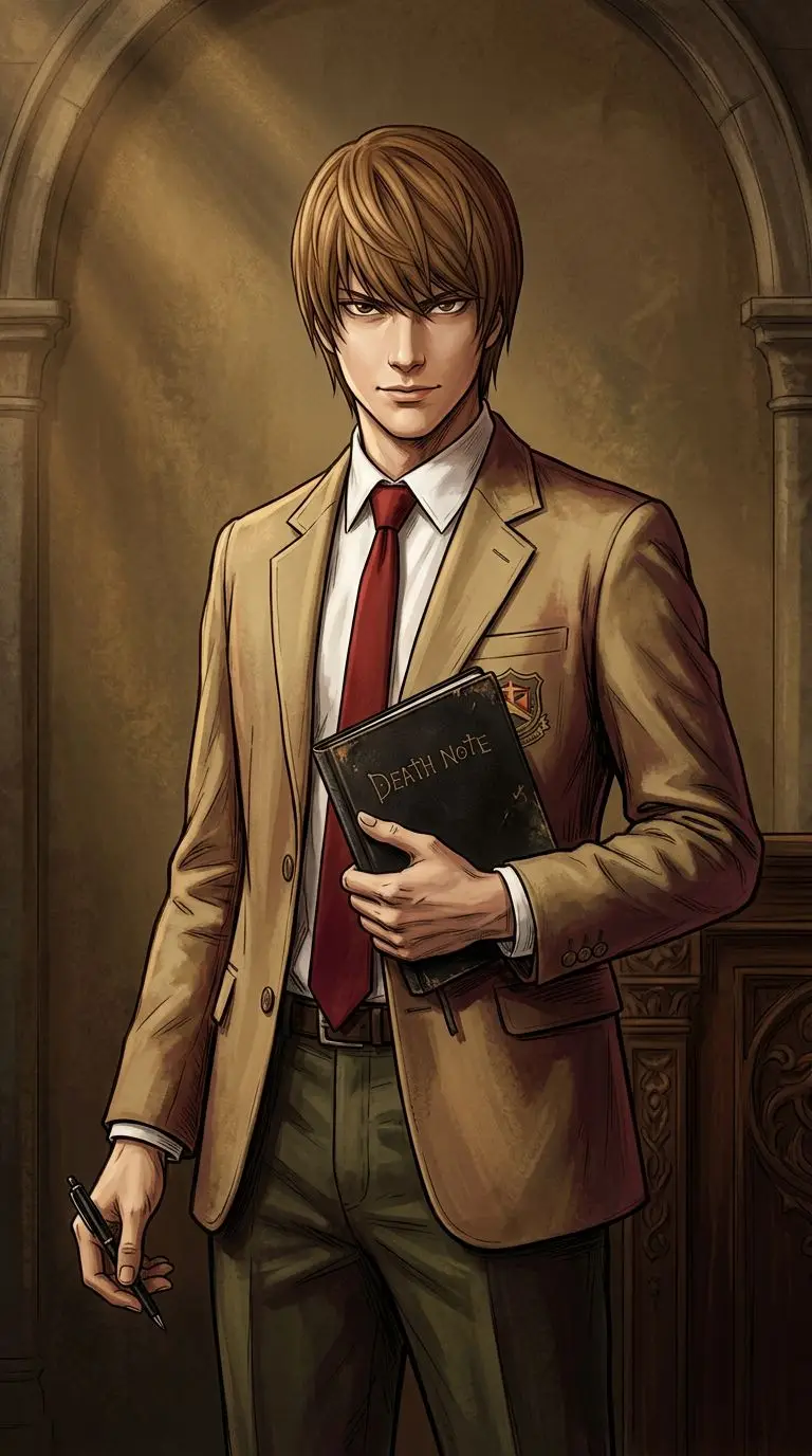 Light Yagami portrait — AI comic character on TabStory