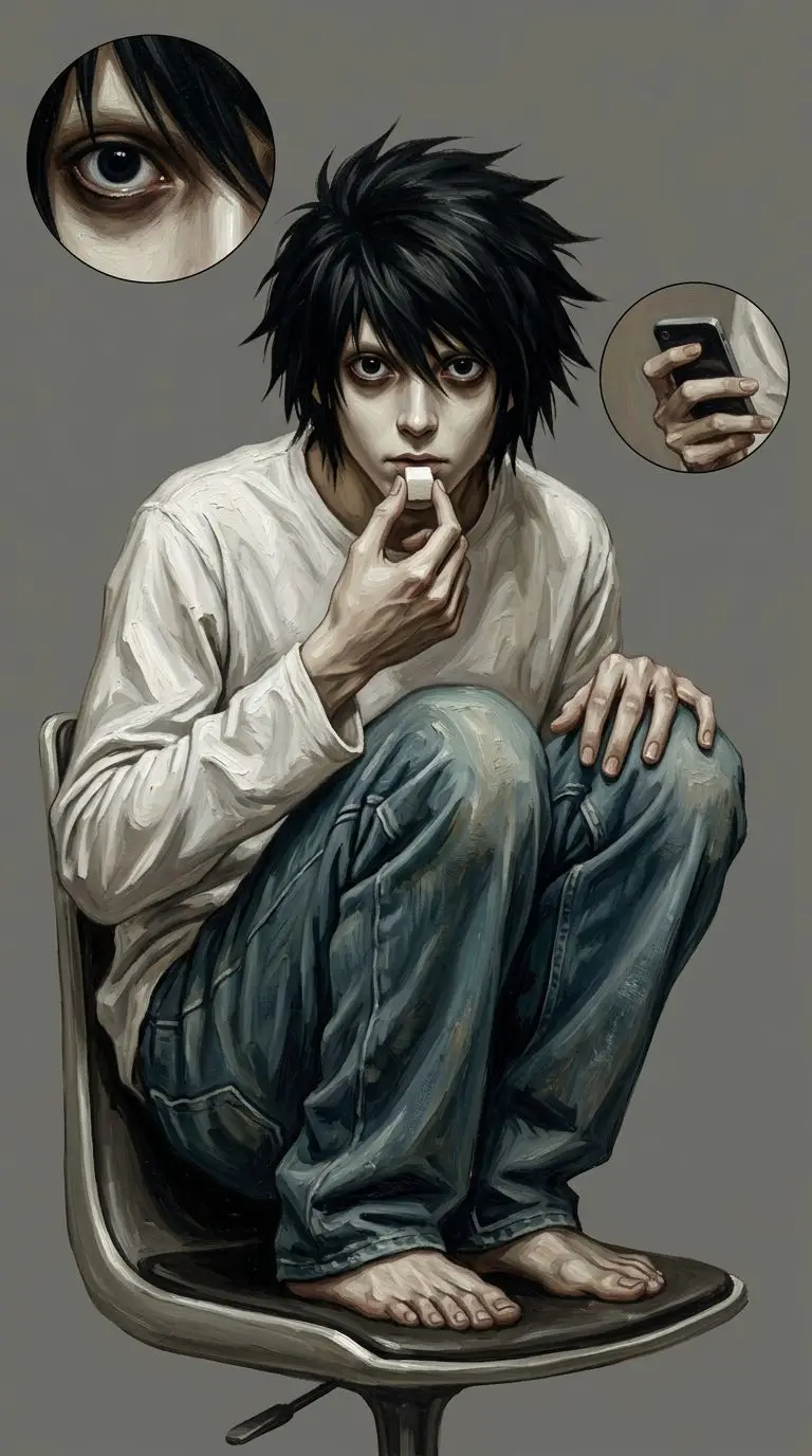 L·Lawliet portrait — AI comic character on TabStory