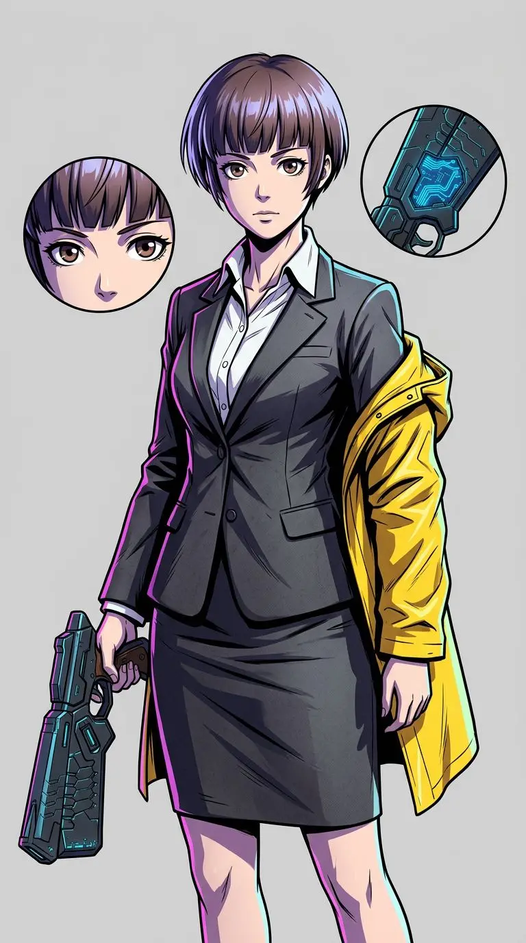 Akane Tsunemori portrait — AI comic character on TabStory