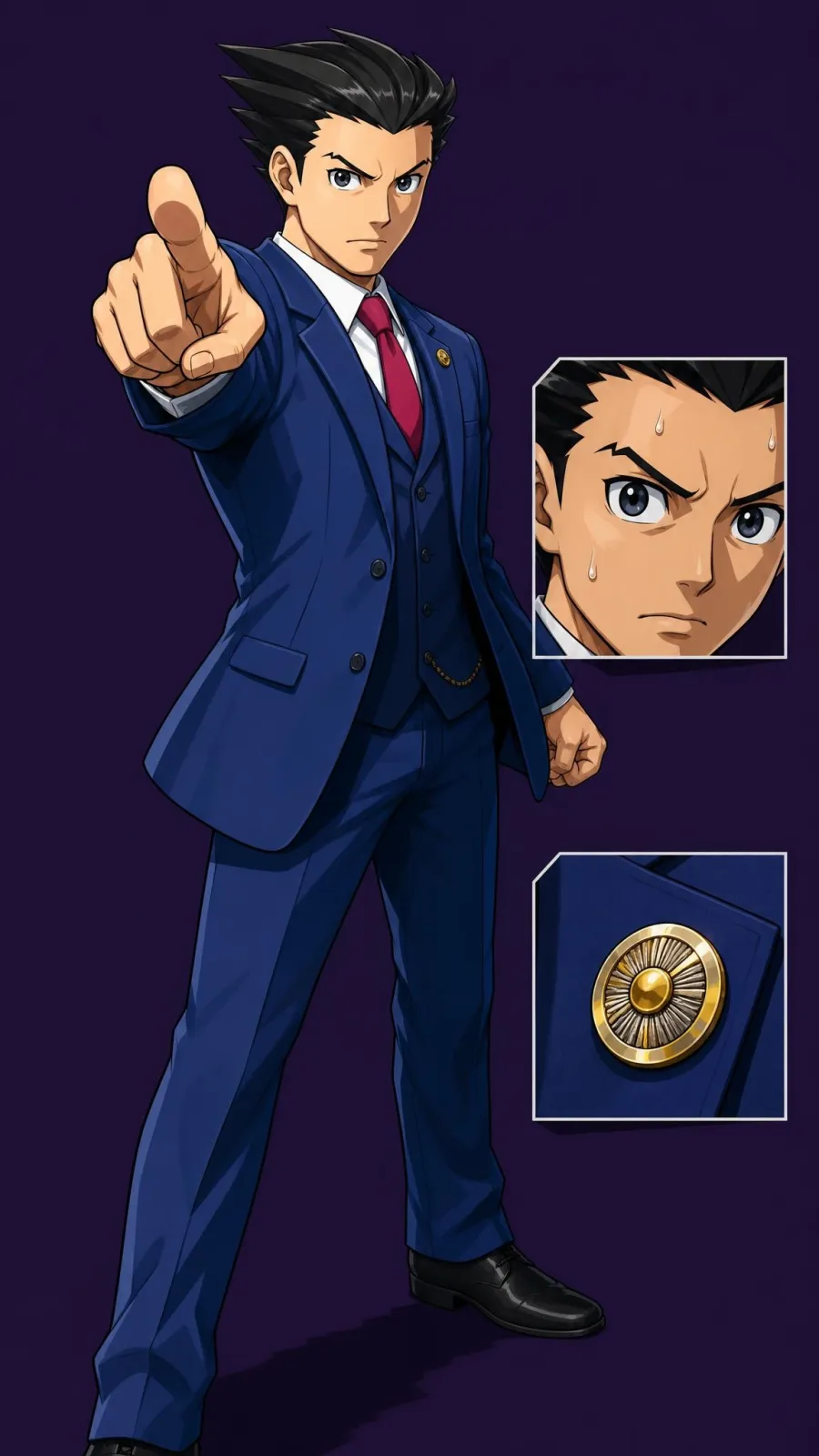 Phoenix Wright portrait — AI comic character on TabStory
