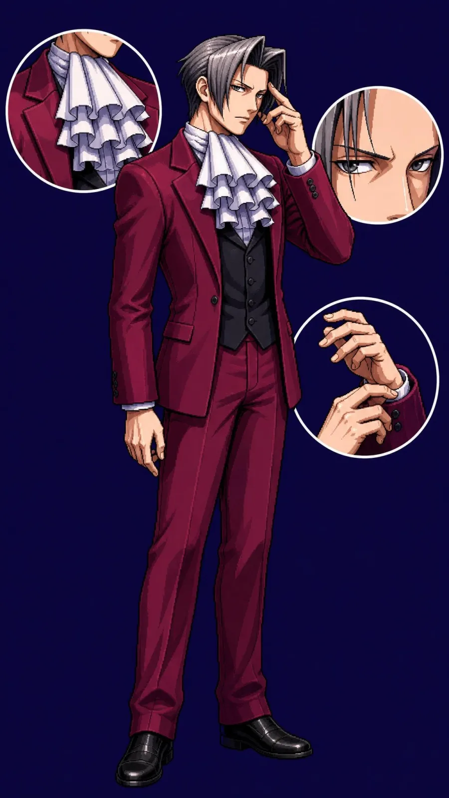 Miles Edgeworth portrait — AI comic character on TabStory