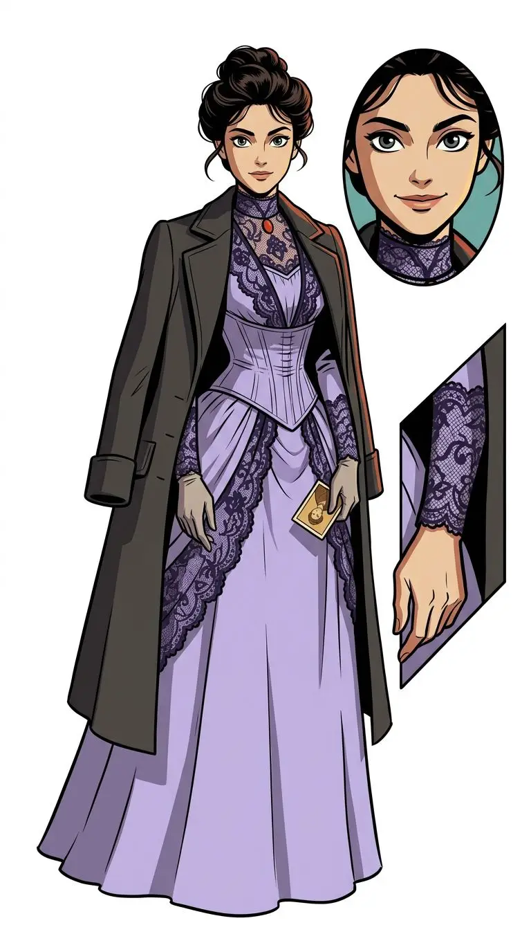 Irene Adler portrait — AI comic character on TabStory