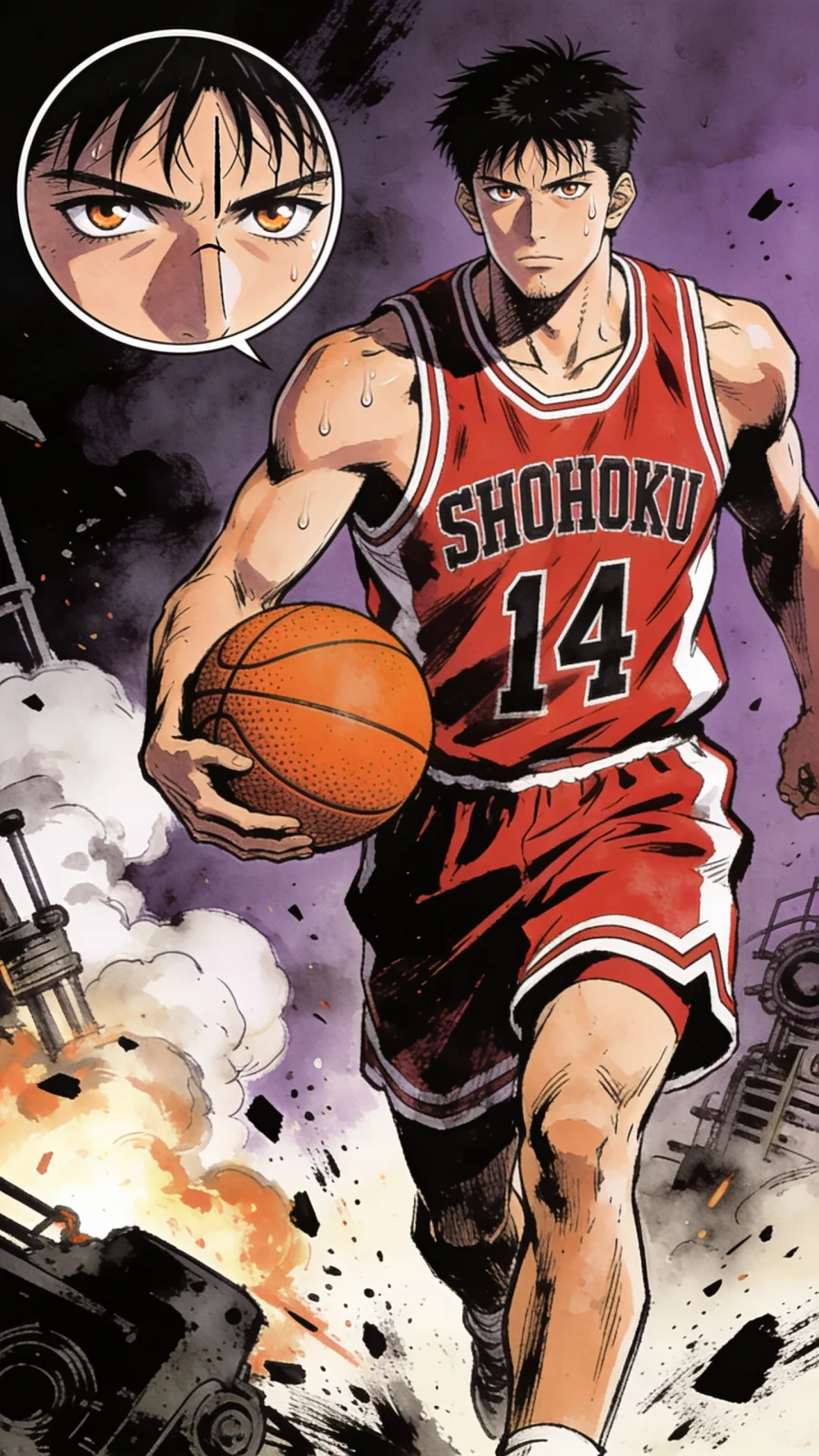 Mitsui Hisashi portrait — AI comic character on TabStory