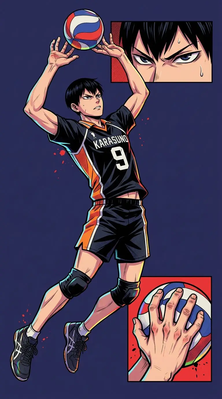 Kageyama Tobio portrait — AI comic character on TabStory