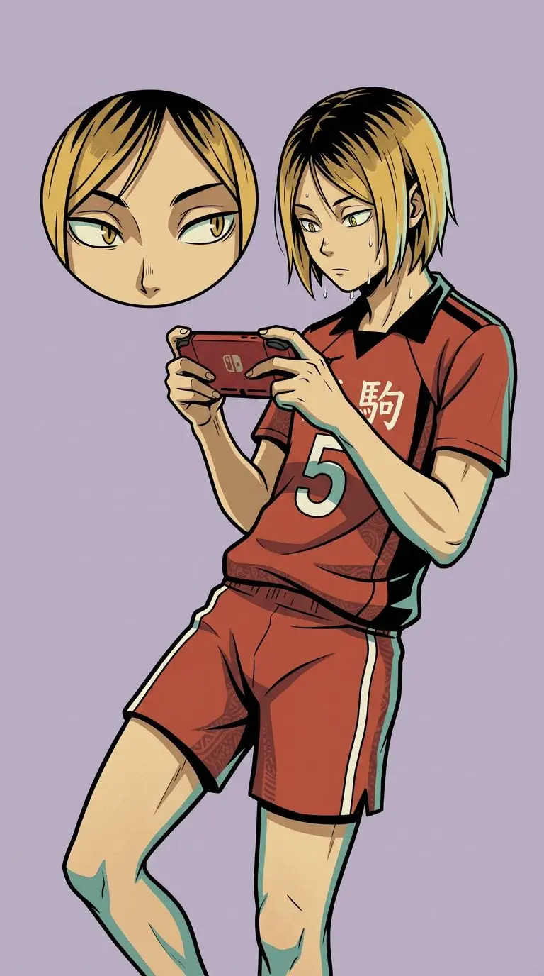 Kozume Kenma portrait — AI comic character on TabStory