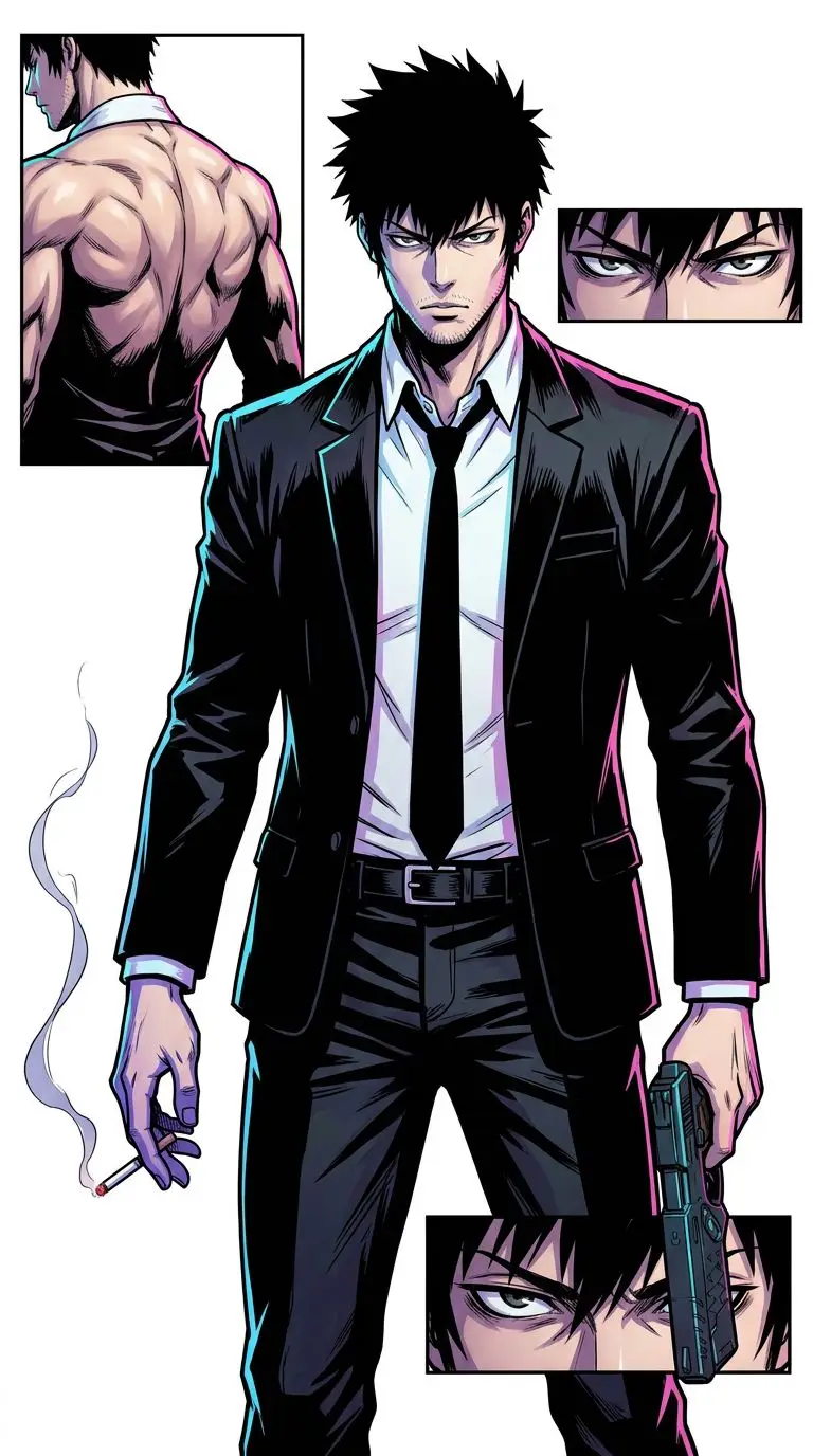 狡噛慎也 portrait — AI comic character on TabStory