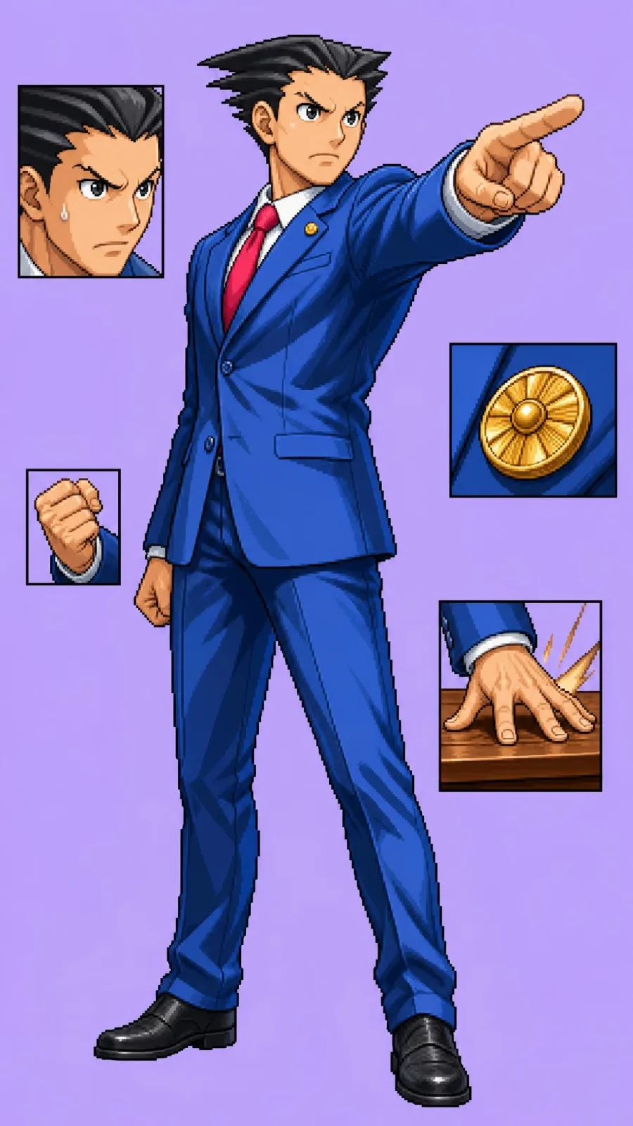 成歩堂龍一 portrait — AI comic character on TabStory