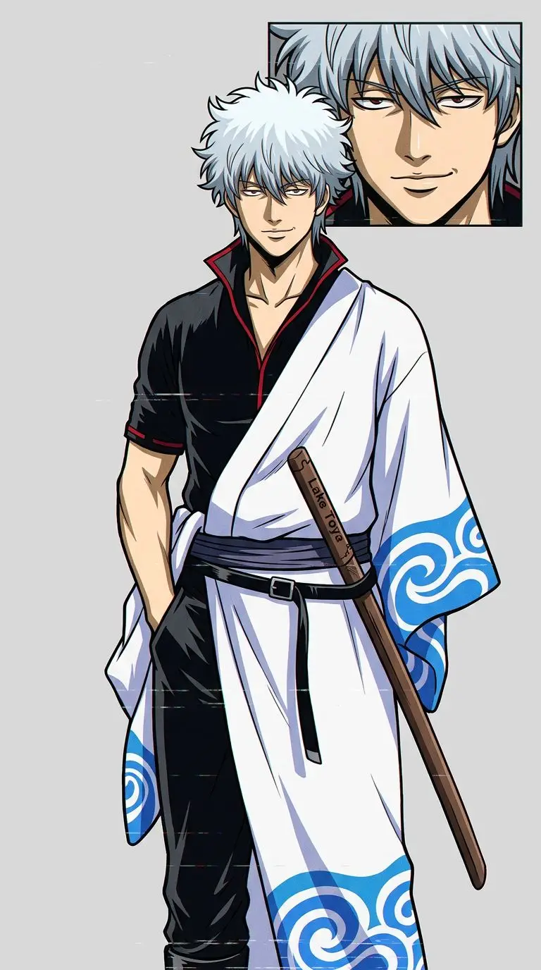 Sakata Gintoki portrait — AI comic character on TabStory