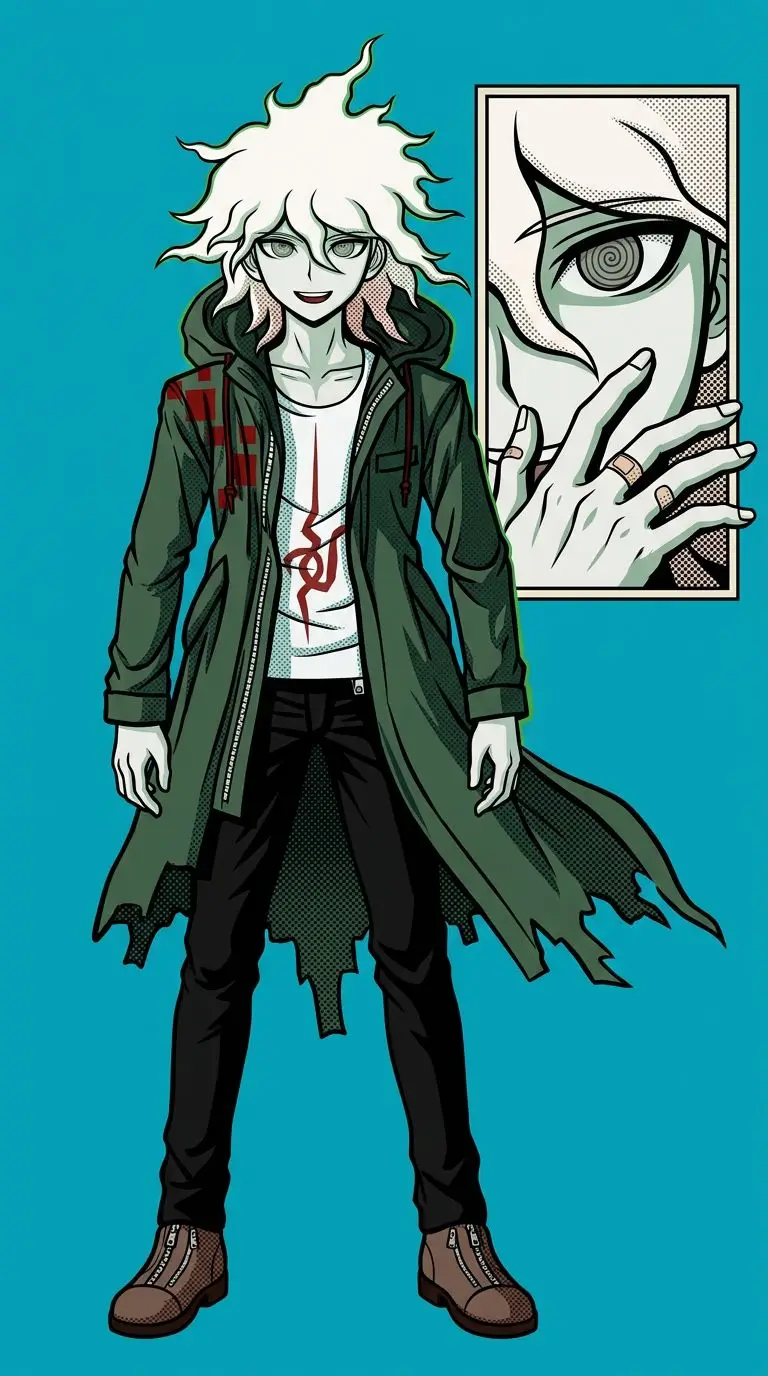 狛枝凪斗 portrait — AI comic character on TabStory