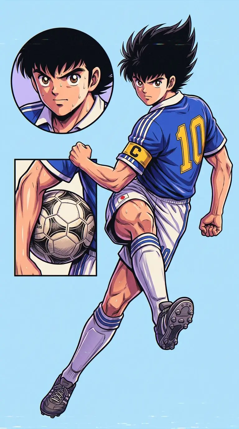 Tsubasa Ozora portrait — AI comic character on TabStory