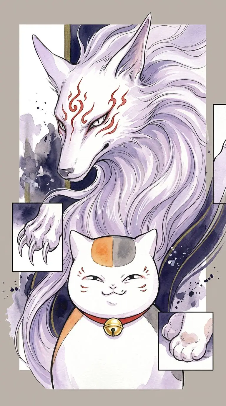 Nyanko-sensei (Madara) portrait — AI comic character on TabStory