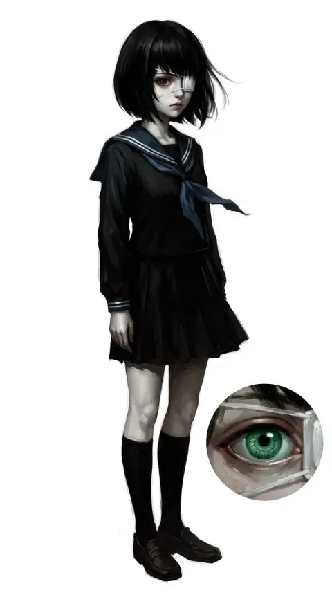 見崎鳴 — related AI comic character