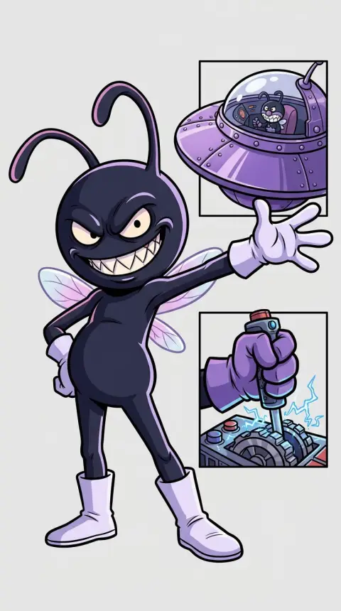 Baikinman — AI comic character