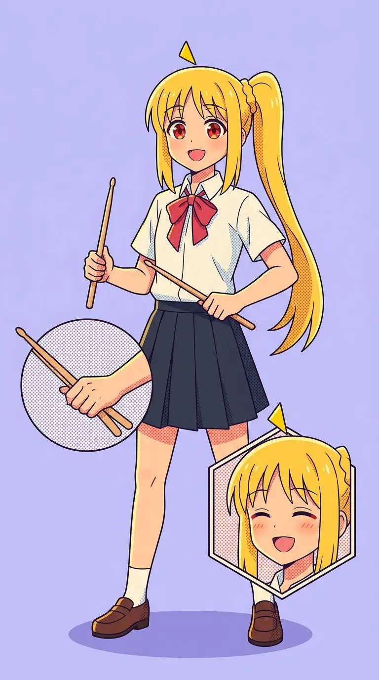 Nijika Ijichi portrait — AI comic character on TabStory