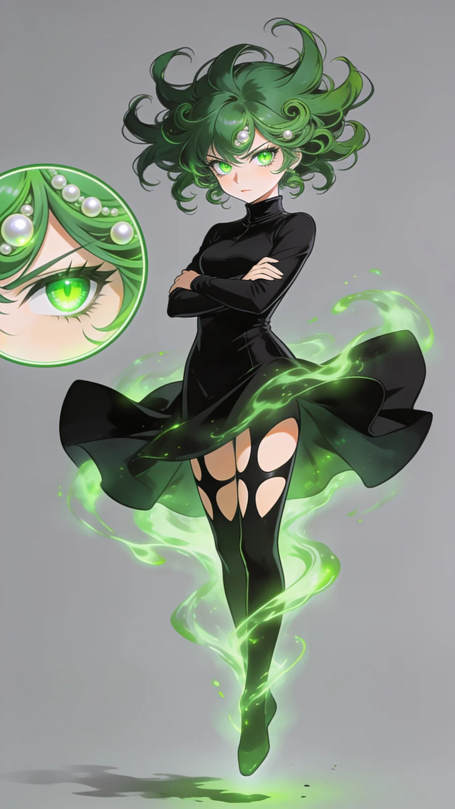 Tatsumaki portrait — AI comic character on TabStory