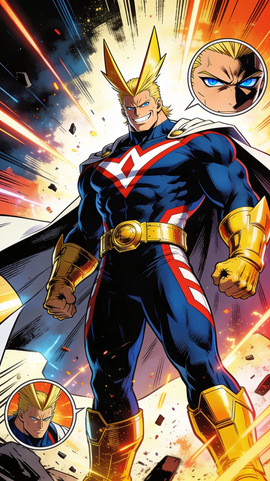 All Might portrait — AI comic character on TabStory