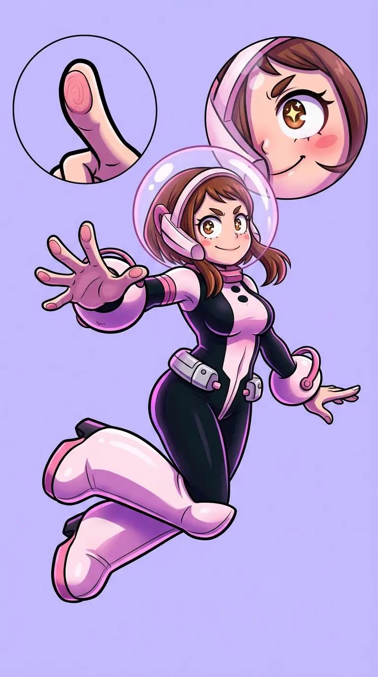 Ochaco Uraraka portrait — AI comic character on TabStory
