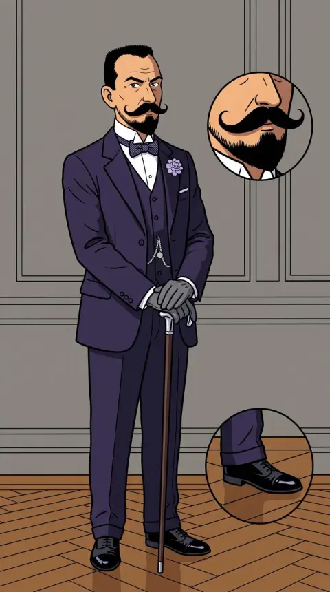 Hercule Poirot — related AI comic character