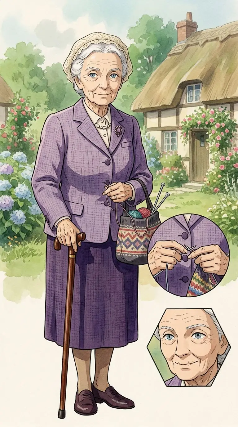 Jane Marple portrait — AI comic character on TabStory