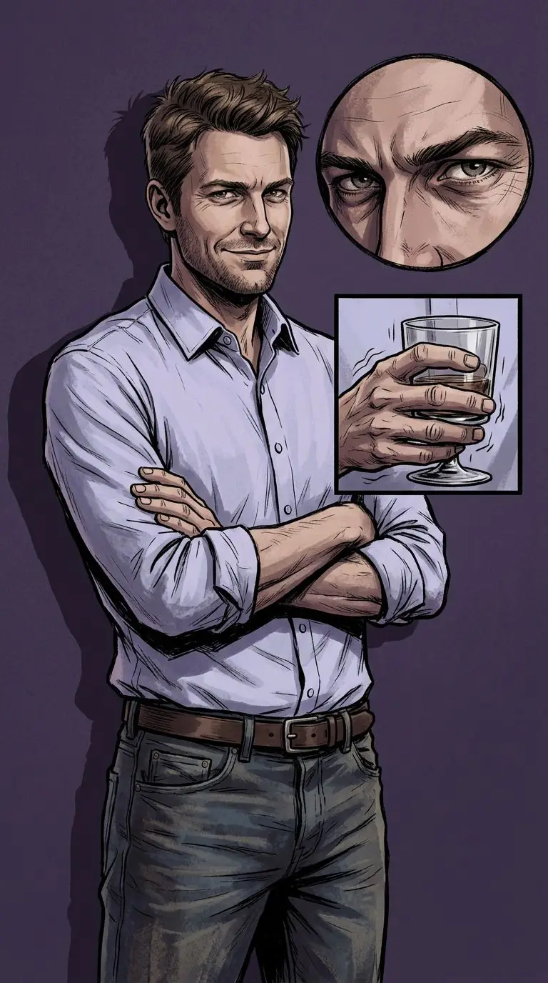 Nick Dunne portrait — AI comic character on TabStory
