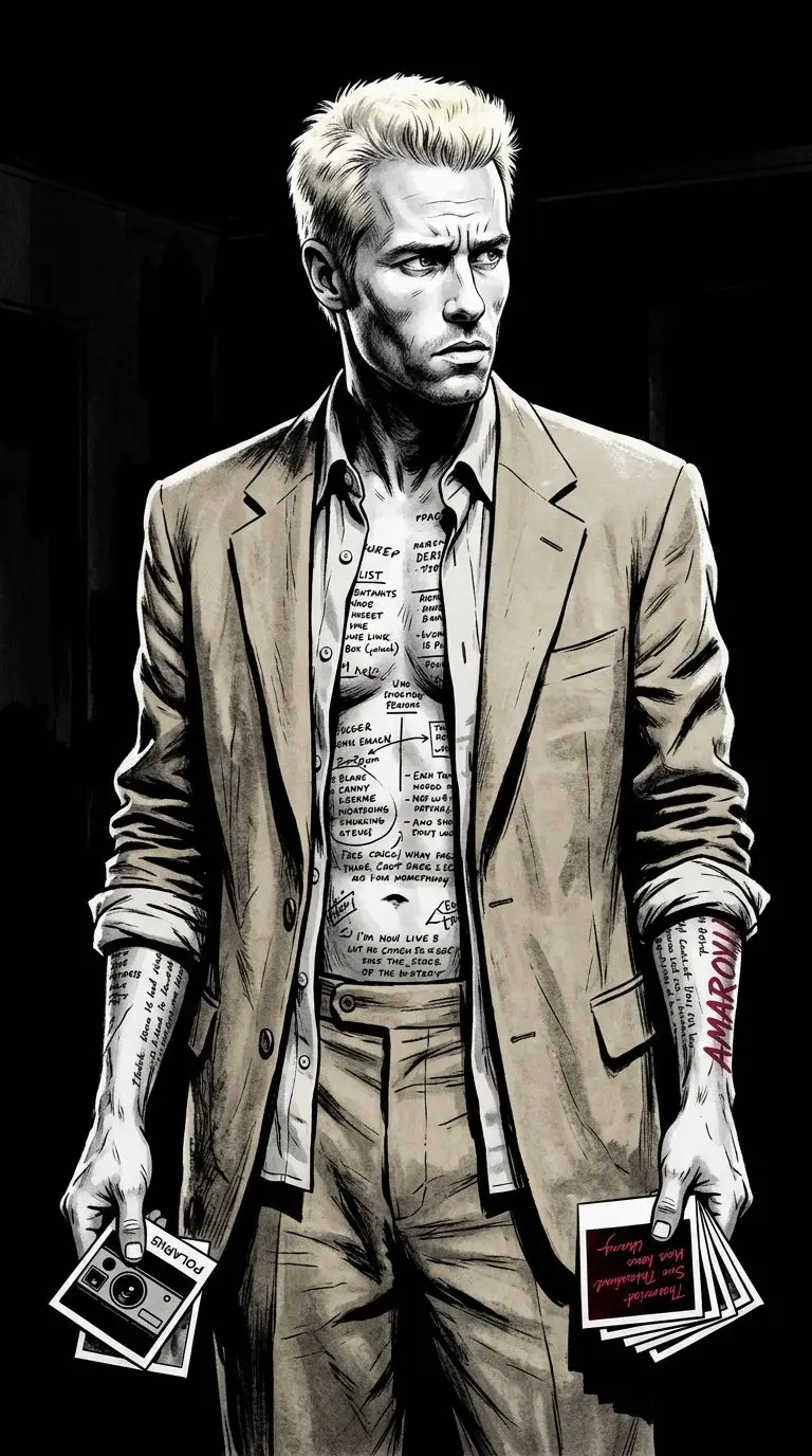 Leonard Shelby portrait — AI comic character on TabStory