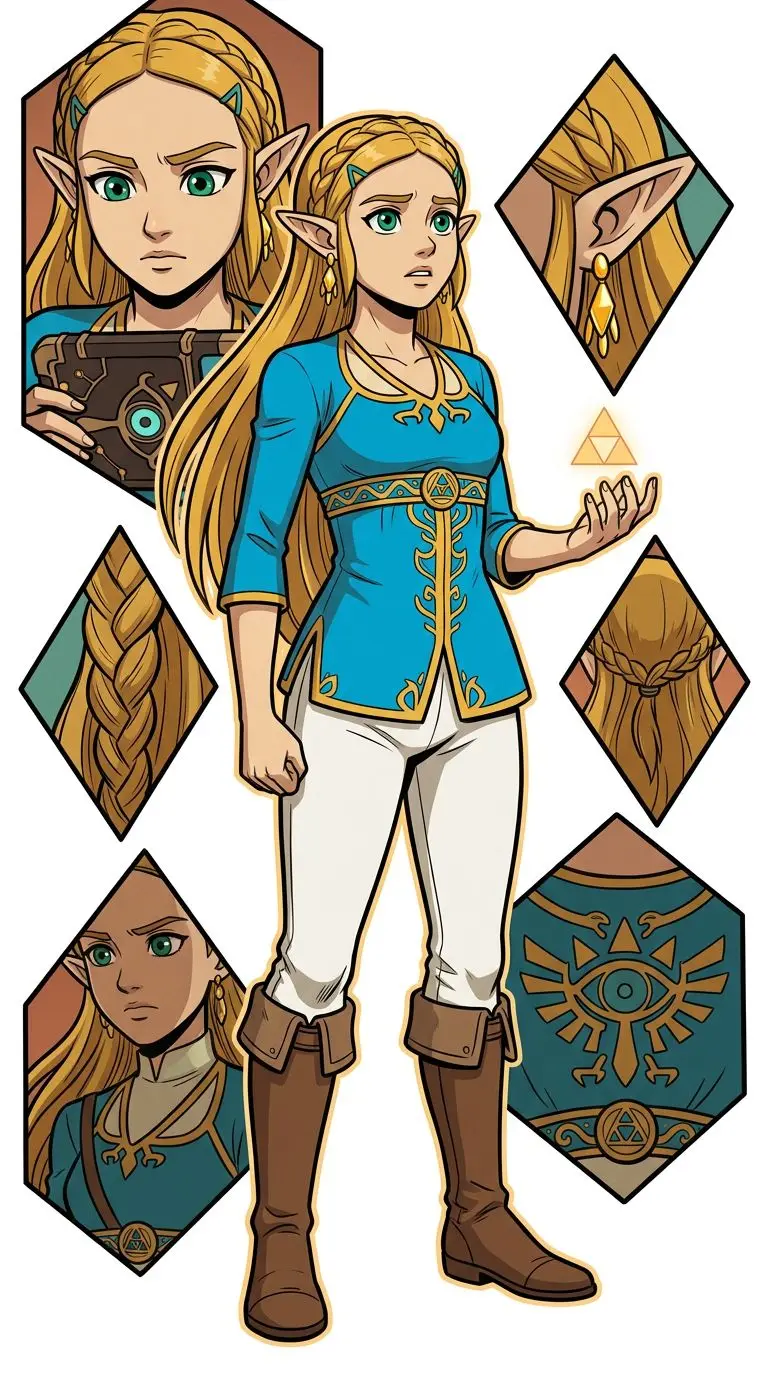 ゼルダ portrait — AI comic character on TabStory