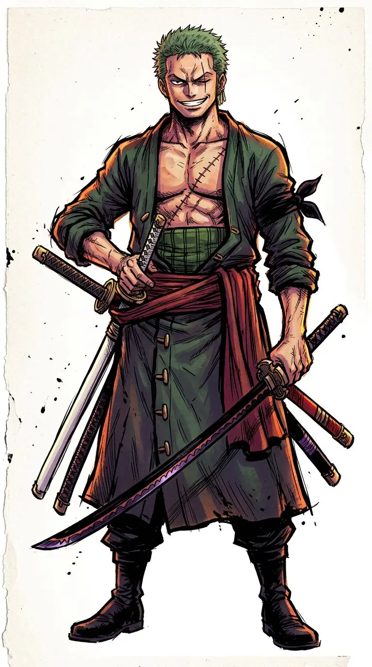 ロロノア・ゾロ portrait — AI comic character on TabStory