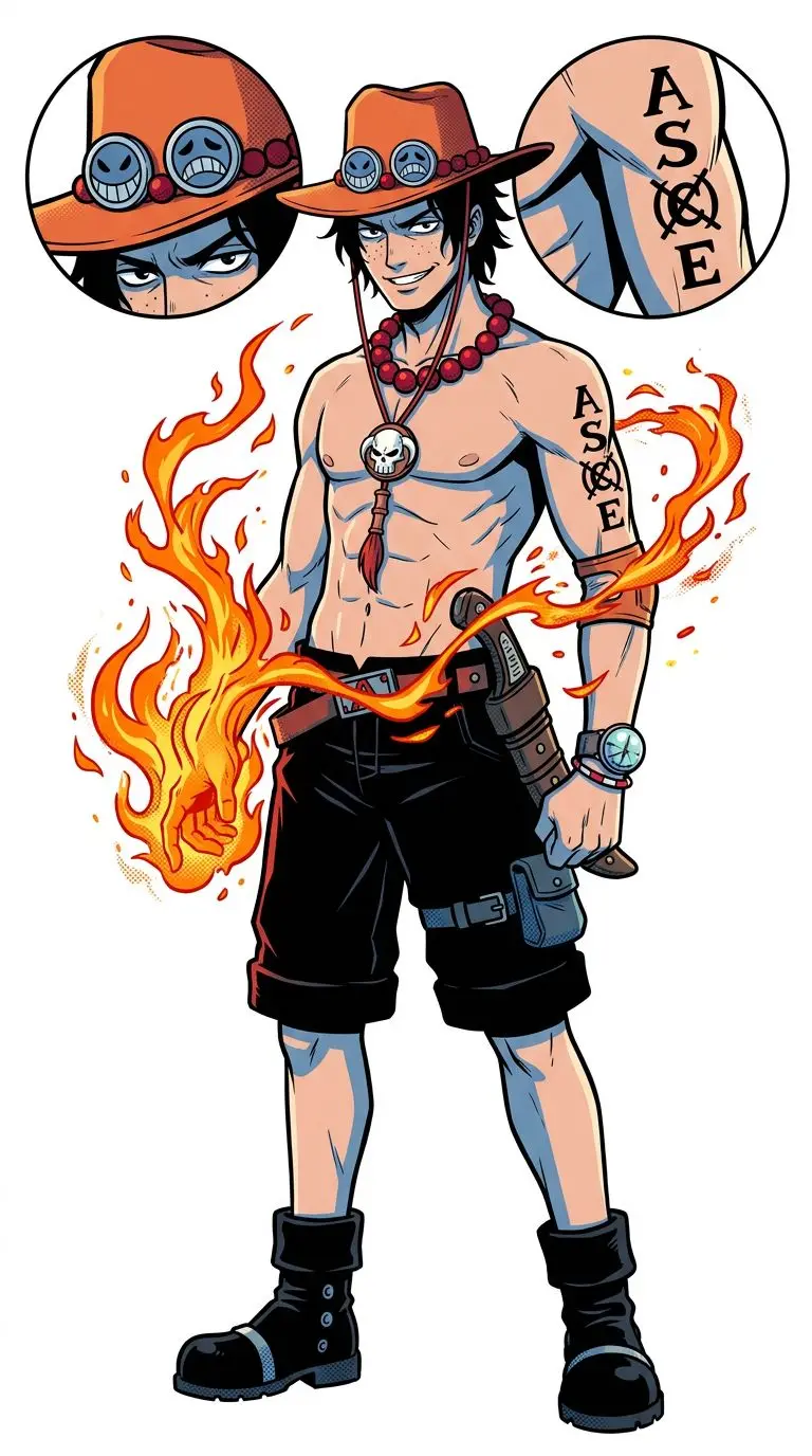 ポートガス・D・エース portrait — AI comic character on TabStory