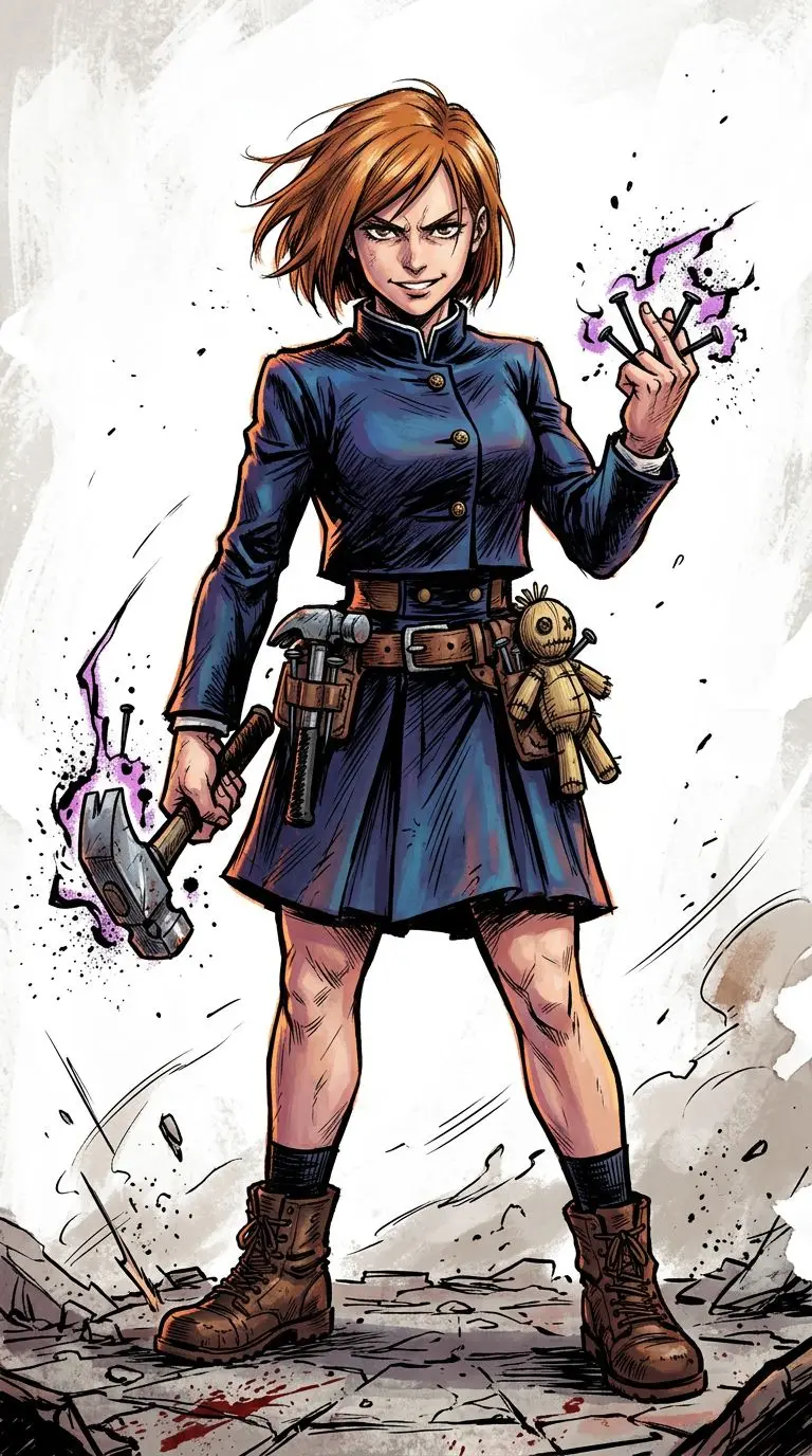 釘崎野薔薇 portrait — AI comic character on TabStory