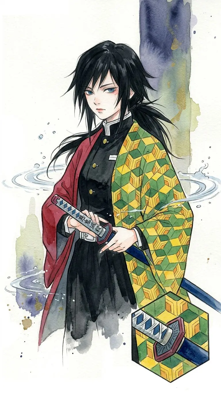 冨岡義勇 portrait — AI comic character on TabStory