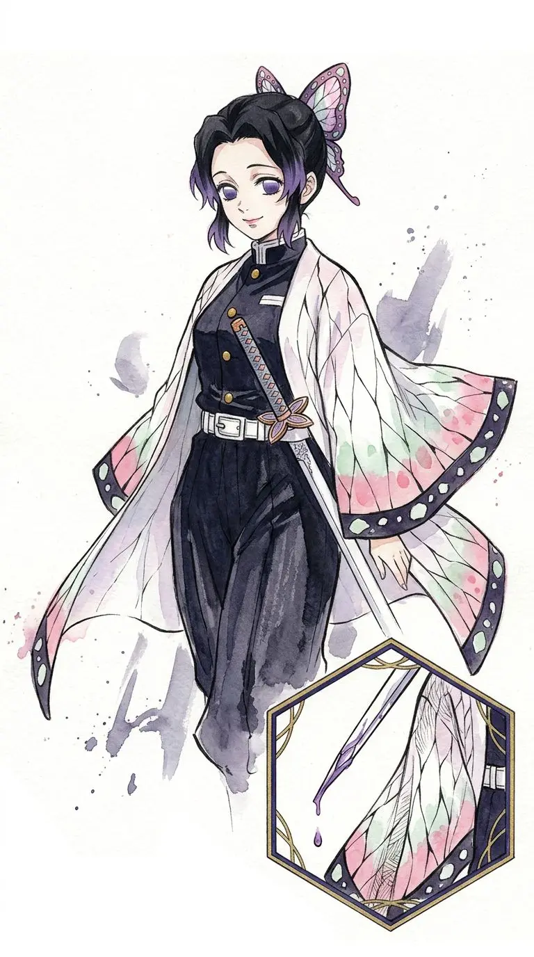 胡蝶しのぶ portrait — AI comic character on TabStory