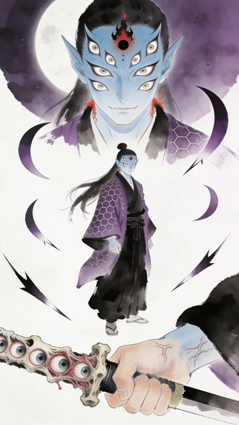 黒死牟 — AI comic character