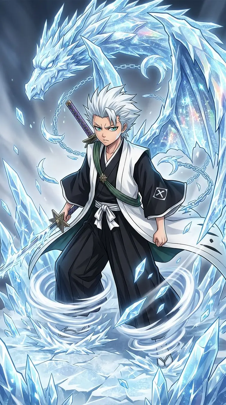 日番谷冬獅郎 portrait — AI comic character on TabStory