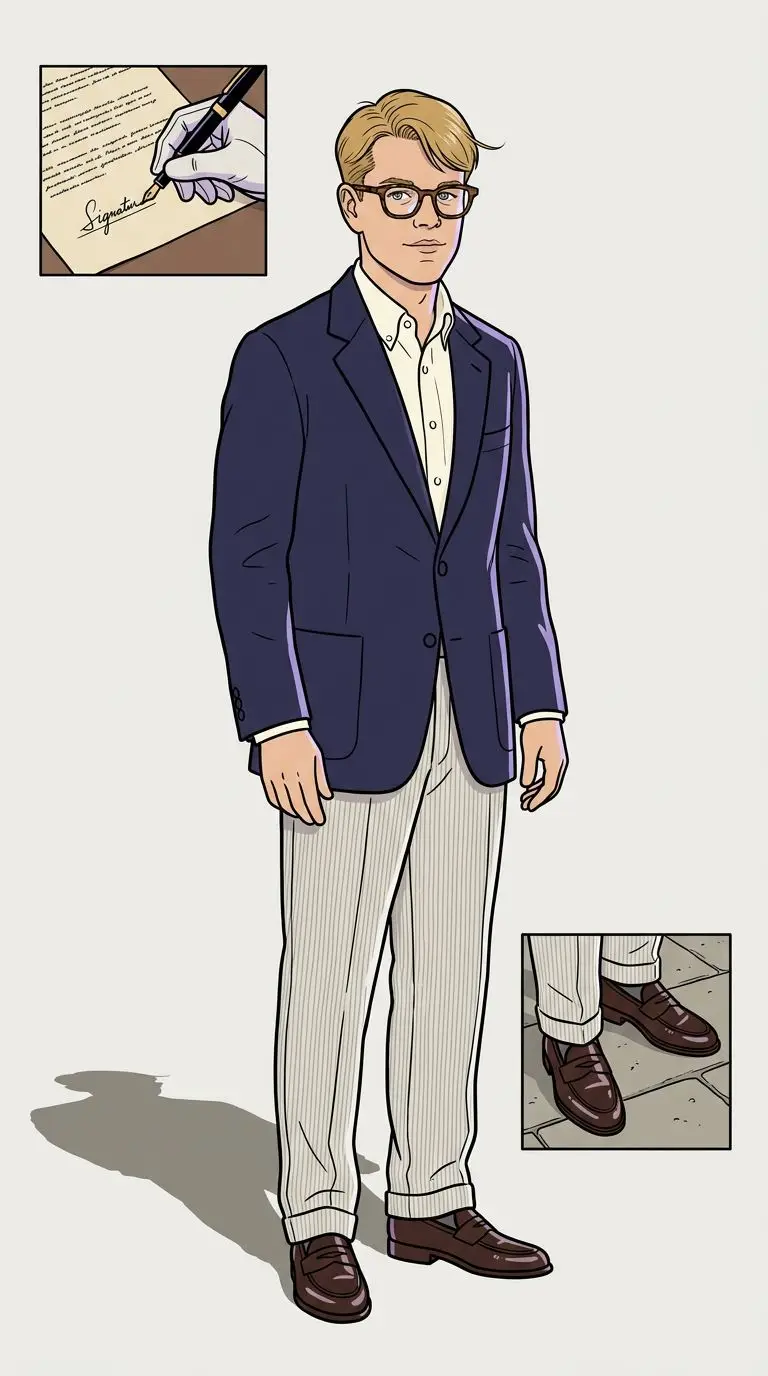Tom Ripley portrait — AI comic character on TabStory
