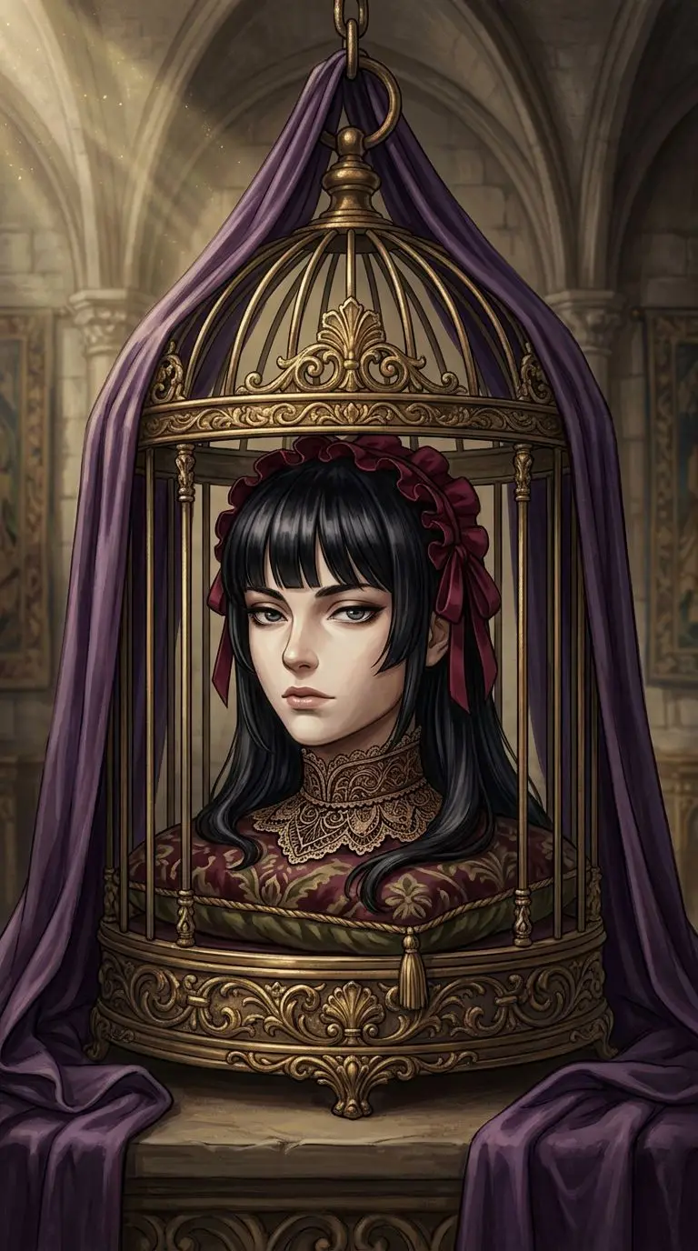 輪堂鴉夜 portrait — AI comic character on TabStory