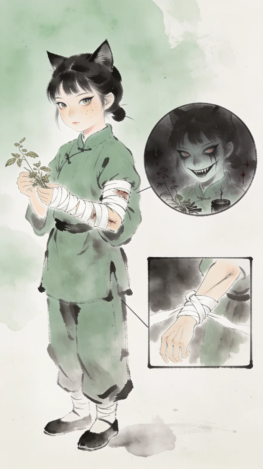 猫猫 portrait — AI comic character on TabStory