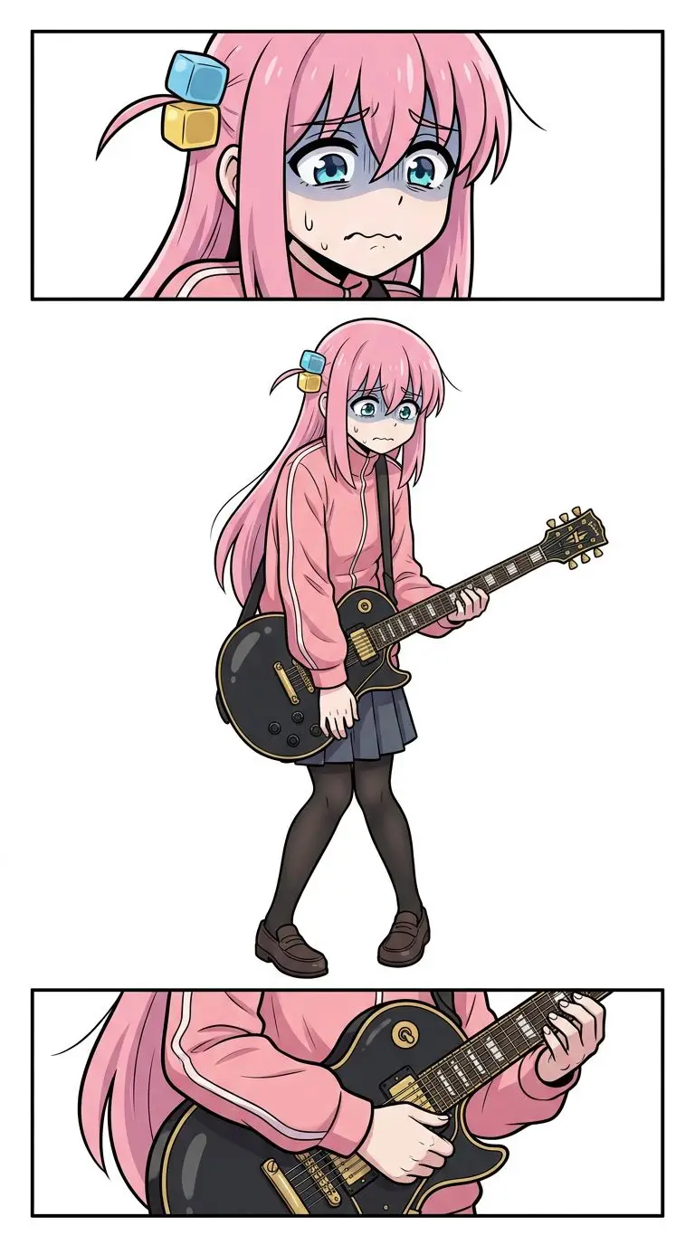 後藤ひとり portrait — AI comic character on TabStory
