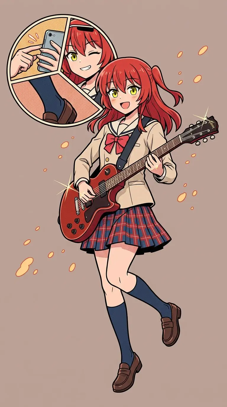喜多郁代 portrait — AI comic character on TabStory