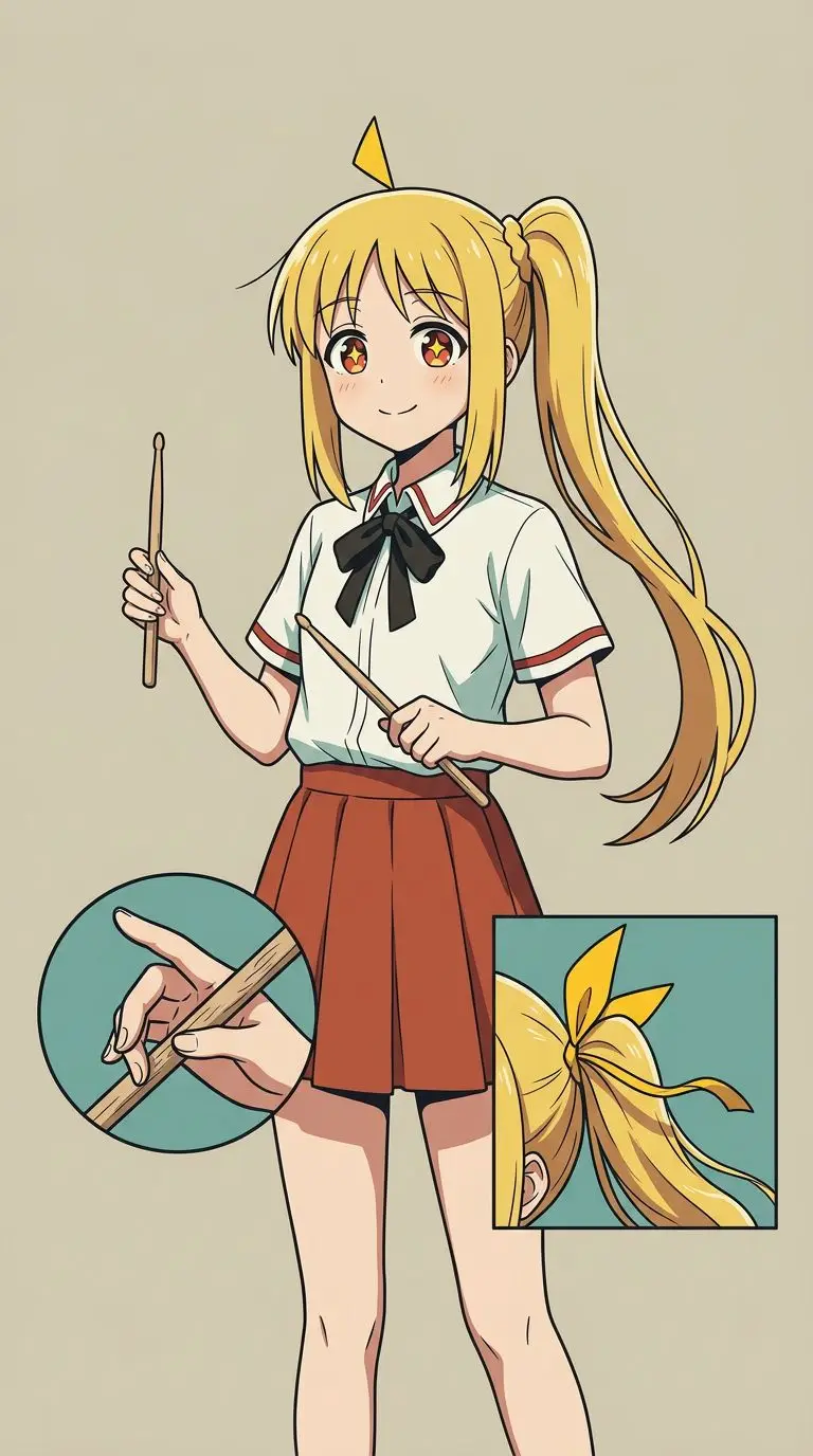伊地知虹夏 portrait — AI comic character on TabStory