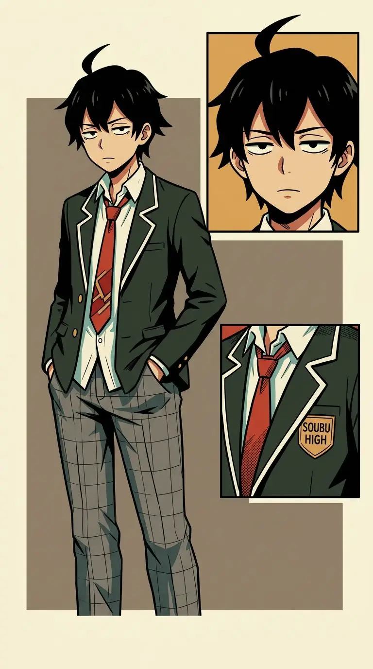 比企谷八幡 portrait — AI comic character on TabStory