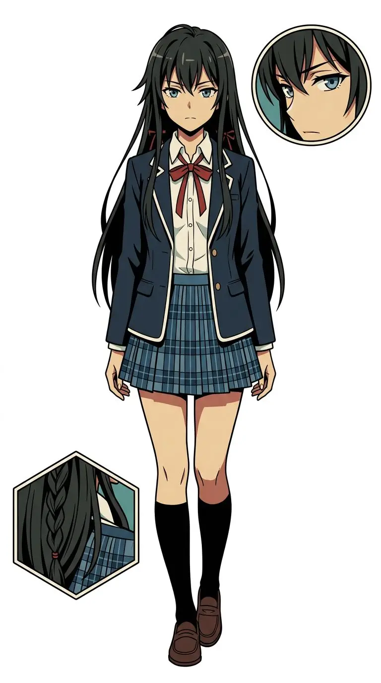 雪ノ下雪乃 portrait — AI comic character on TabStory