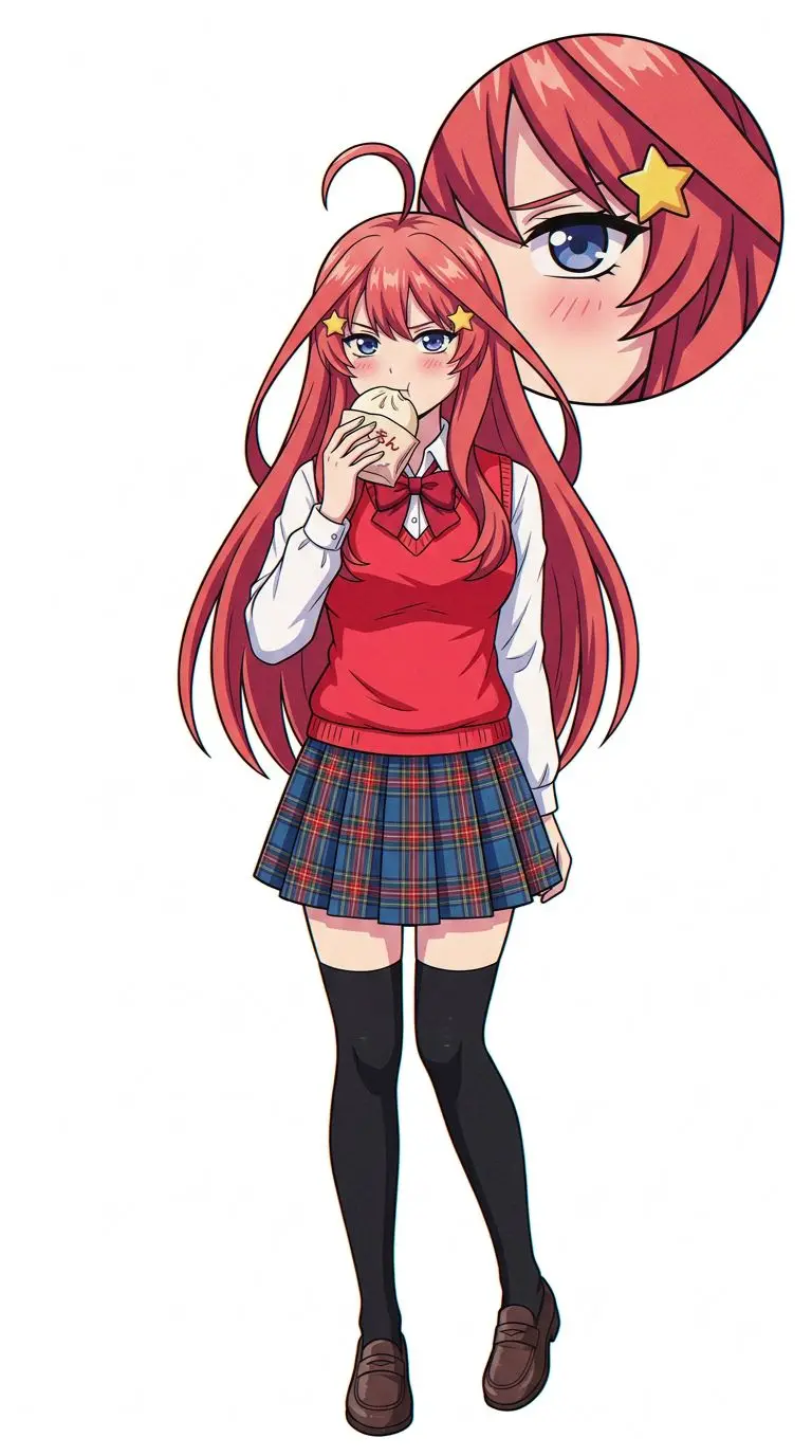 中野五月 portrait — AI comic character on TabStory