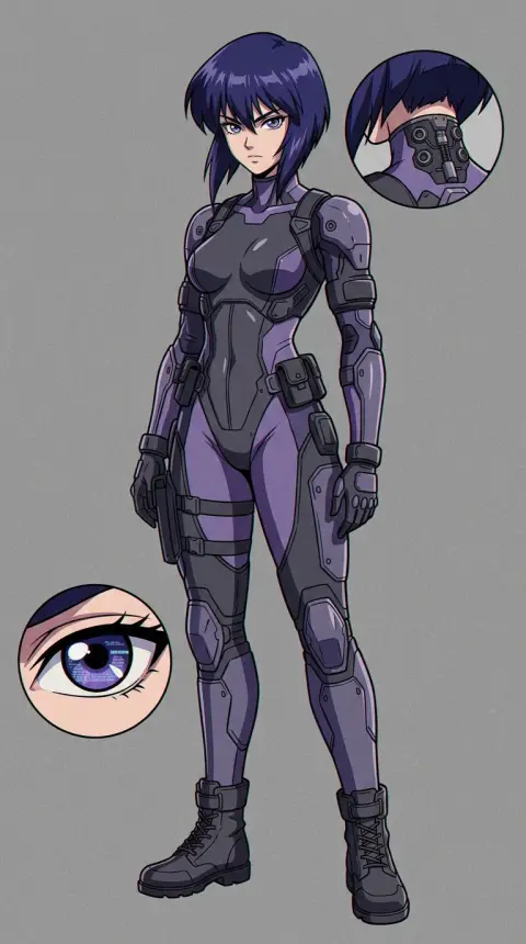 Motoko Kusanagi — AI comic character
