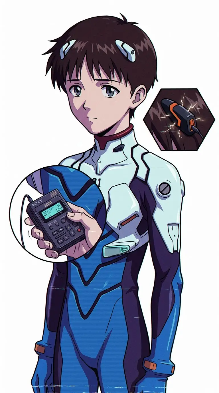 Shinji Ikari portrait — AI comic character on TabStory