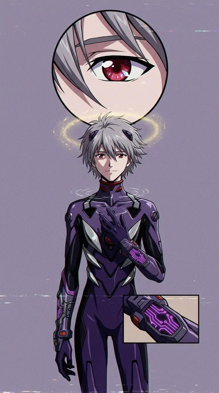 Kaworu Nagisa portrait — AI comic character on TabStory