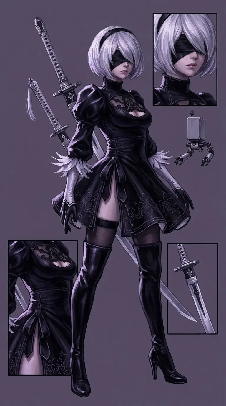 2B portrait — AI comic character on TabStory