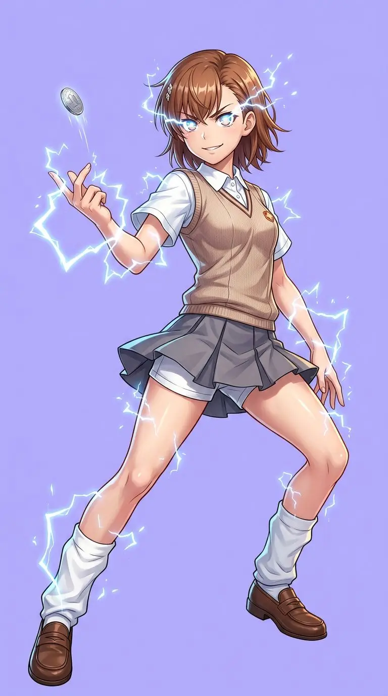 Mikoto Misaka portrait — AI comic character on TabStory