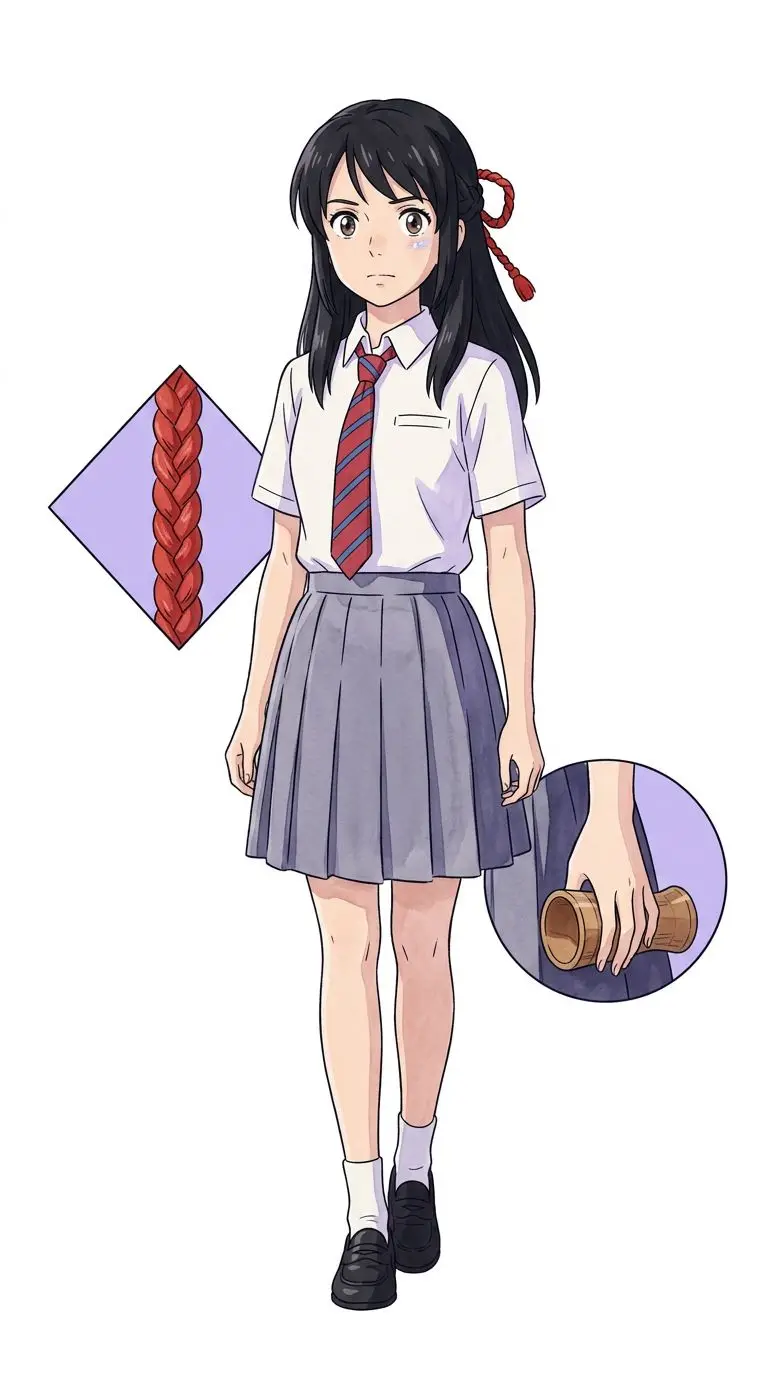 Mitsuha Miyamizu portrait — AI comic character on TabStory