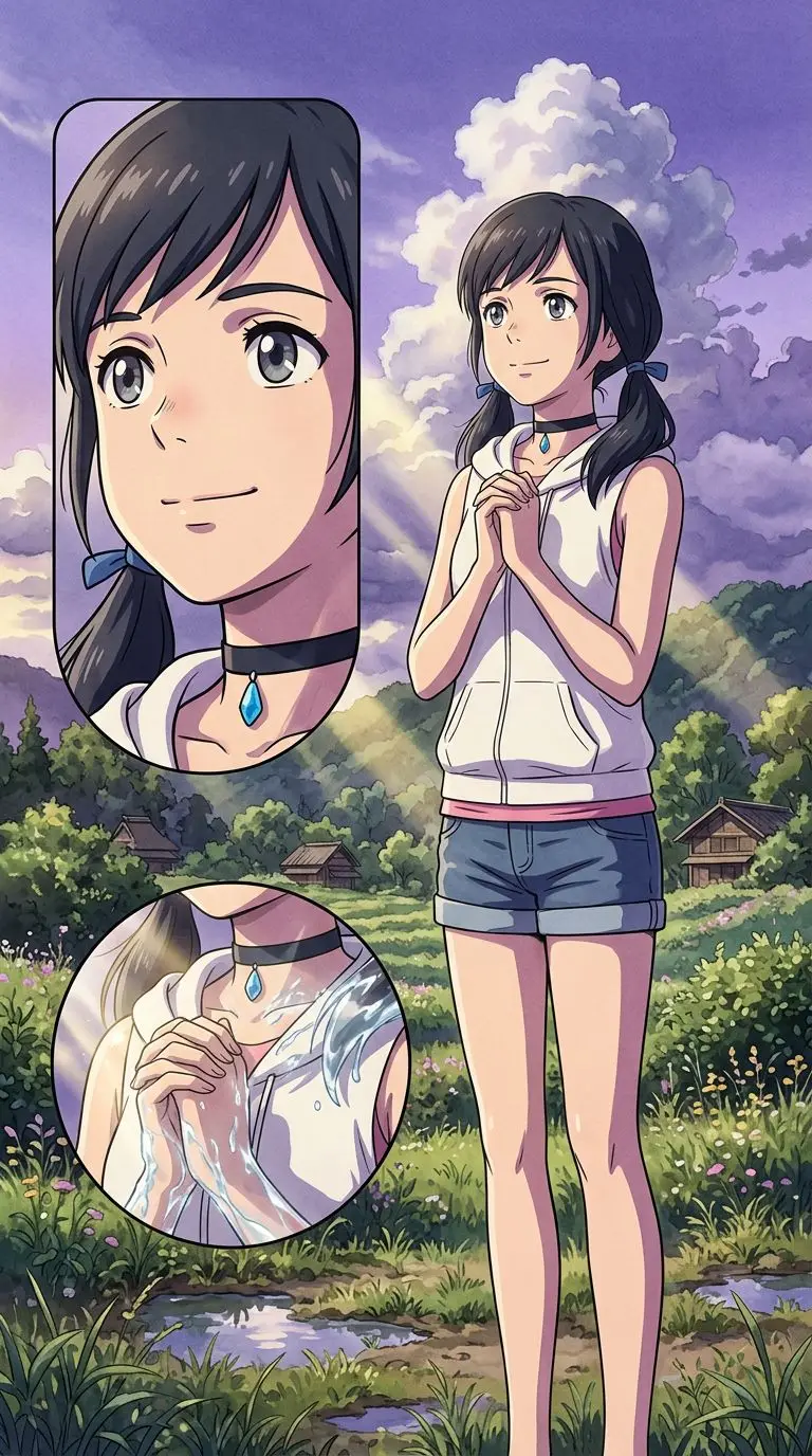 Hina Amano portrait — AI comic character on TabStory