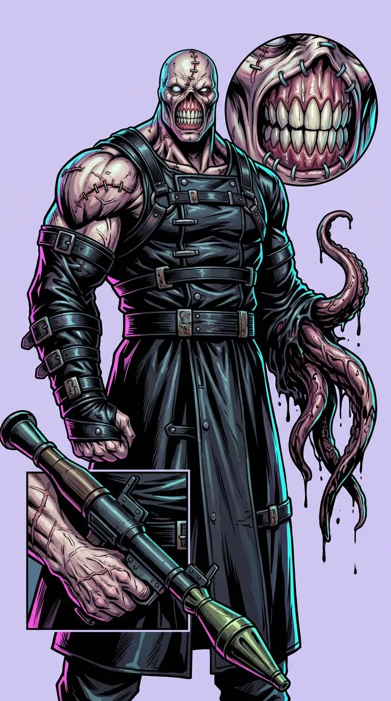 Nemesis-T Type portrait — AI comic character on TabStory